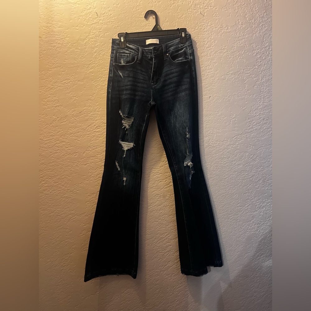 Petra Women's Distressed Flare Jeans (7)